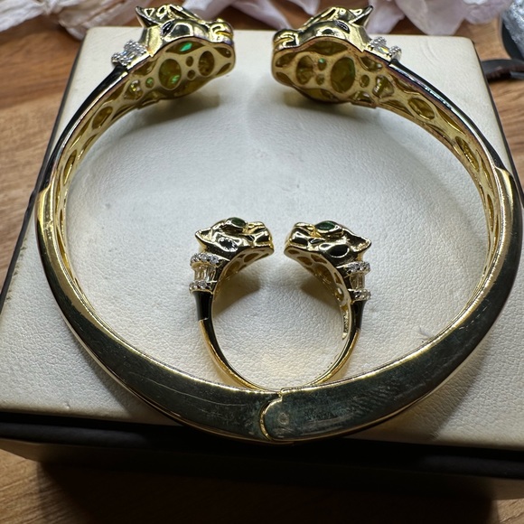 Cat bangle and ring set (sterling silver) - Picture 9 of 14